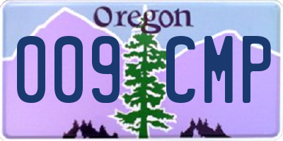 OR license plate 009CMP