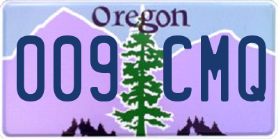 OR license plate 009CMQ
