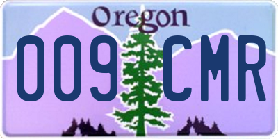 OR license plate 009CMR