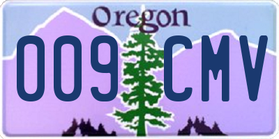 OR license plate 009CMV