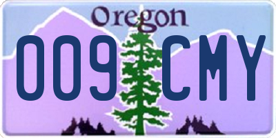 OR license plate 009CMY
