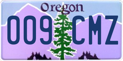 OR license plate 009CMZ