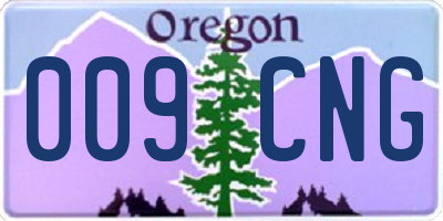 OR license plate 009CNG