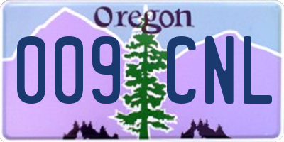 OR license plate 009CNL