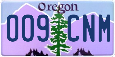 OR license plate 009CNM
