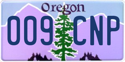 OR license plate 009CNP