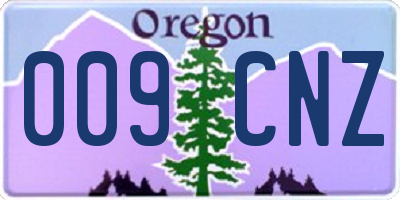 OR license plate 009CNZ