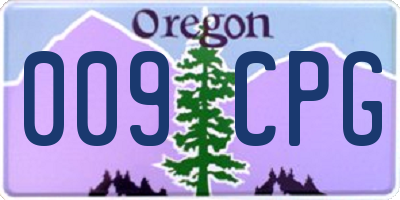 OR license plate 009CPG