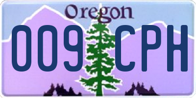 OR license plate 009CPH