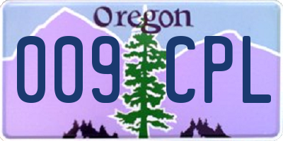 OR license plate 009CPL