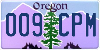 OR license plate 009CPM