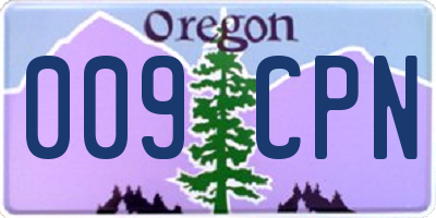 OR license plate 009CPN