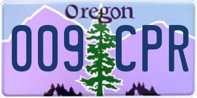 OR license plate 009CPR