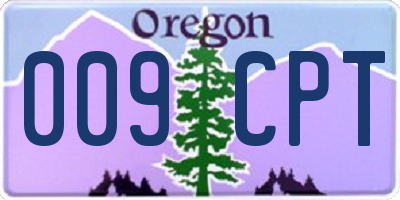 OR license plate 009CPT