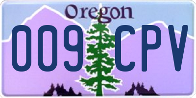 OR license plate 009CPV