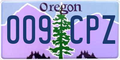 OR license plate 009CPZ