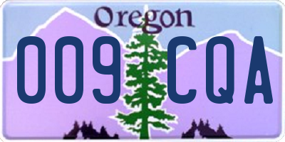 OR license plate 009CQA
