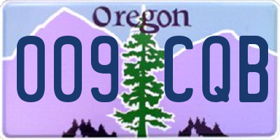 OR license plate 009CQB