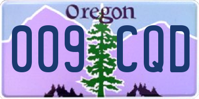 OR license plate 009CQD