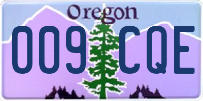 OR license plate 009CQE
