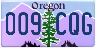 OR license plate 009CQG