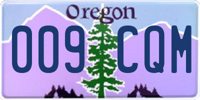 OR license plate 009CQM