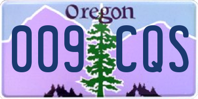 OR license plate 009CQS