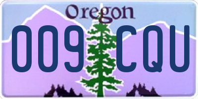 OR license plate 009CQU