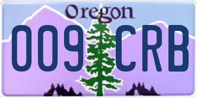 OR license plate 009CRB