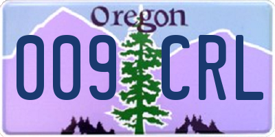 OR license plate 009CRL