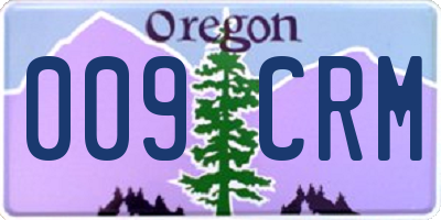 OR license plate 009CRM