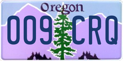 OR license plate 009CRQ