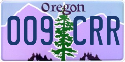 OR license plate 009CRR