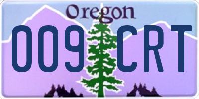 OR license plate 009CRT