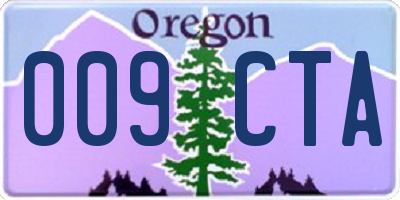 OR license plate 009CTA