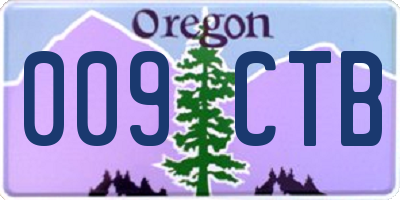 OR license plate 009CTB