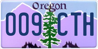 OR license plate 009CTH