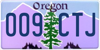 OR license plate 009CTJ