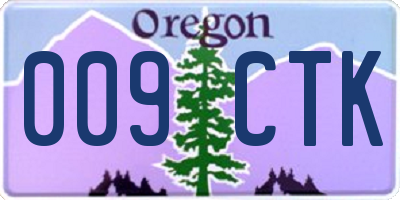OR license plate 009CTK