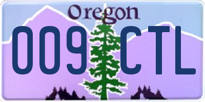OR license plate 009CTL