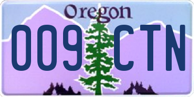 OR license plate 009CTN