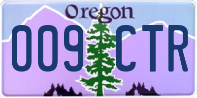 OR license plate 009CTR