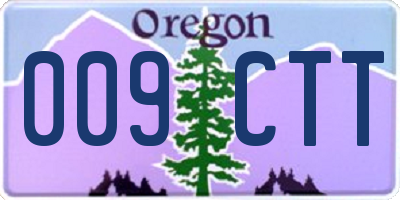 OR license plate 009CTT