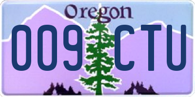 OR license plate 009CTU