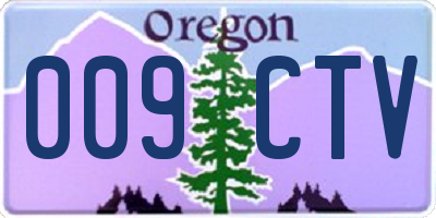 OR license plate 009CTV