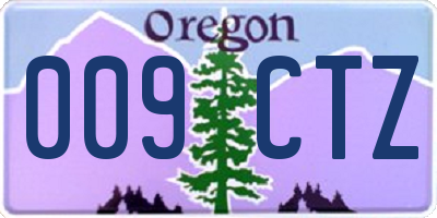 OR license plate 009CTZ