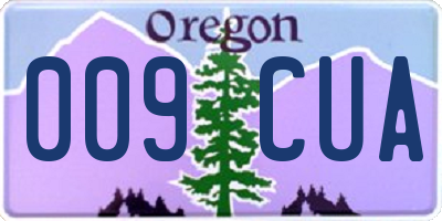OR license plate 009CUA