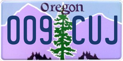 OR license plate 009CUJ