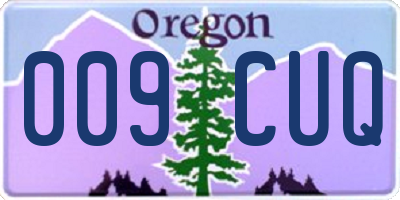 OR license plate 009CUQ