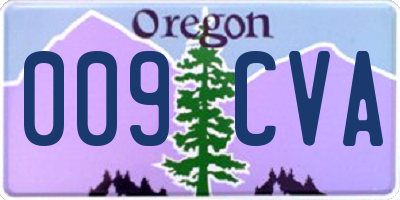 OR license plate 009CVA